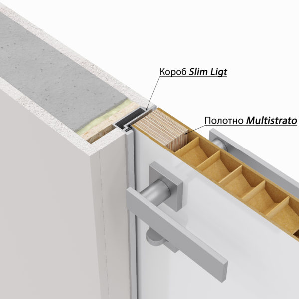 Двері прихованого монтажу Arhitec Line Multistrato PA (Slim light) під декоративне оздоблення